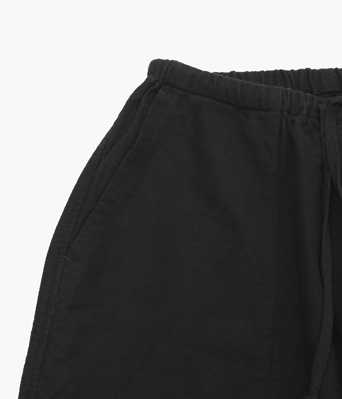 COMOLI ''コットンネル テーパードパンツ'' (BLACK)