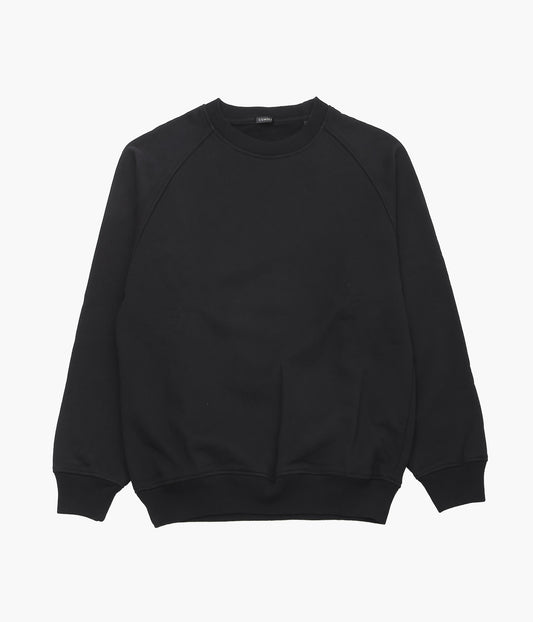 COMOLI ''Cotton fleece crew neck'' (BLACK)