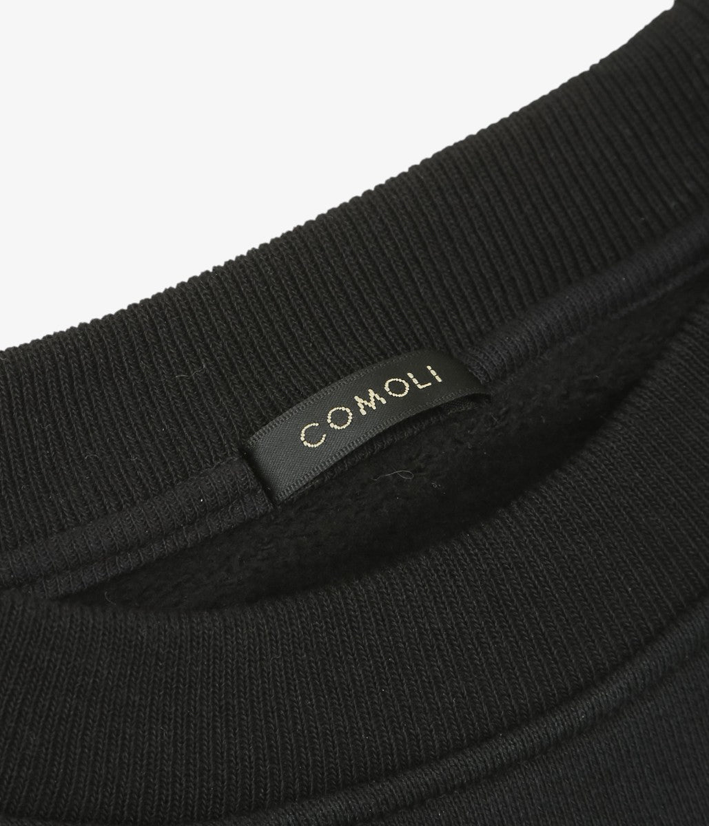 COMOLI ''コットン裏毛 クルーネック'' (BLACK)