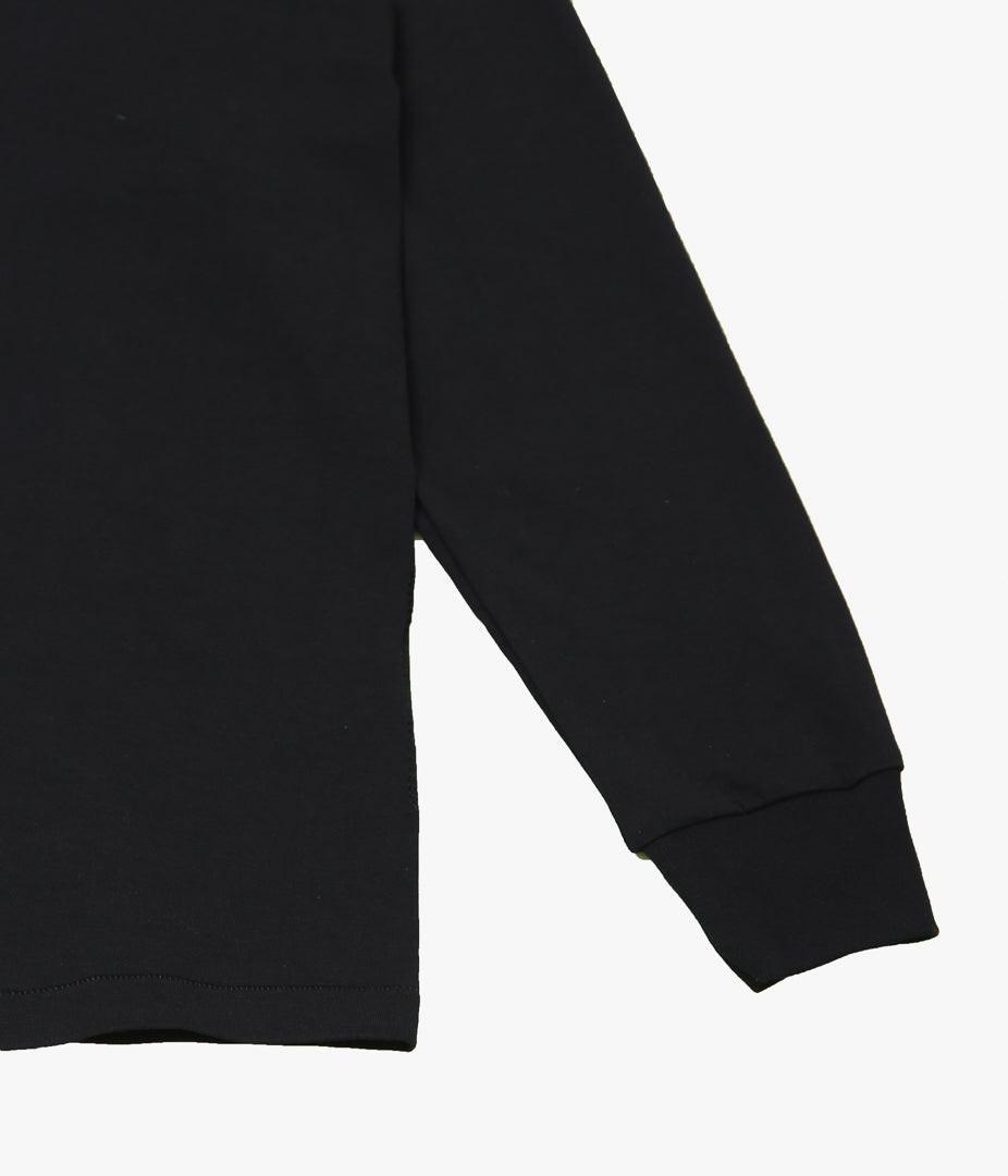 COMOLI ''Cotton jersey long sleeve T-shirt'' (BLACK)