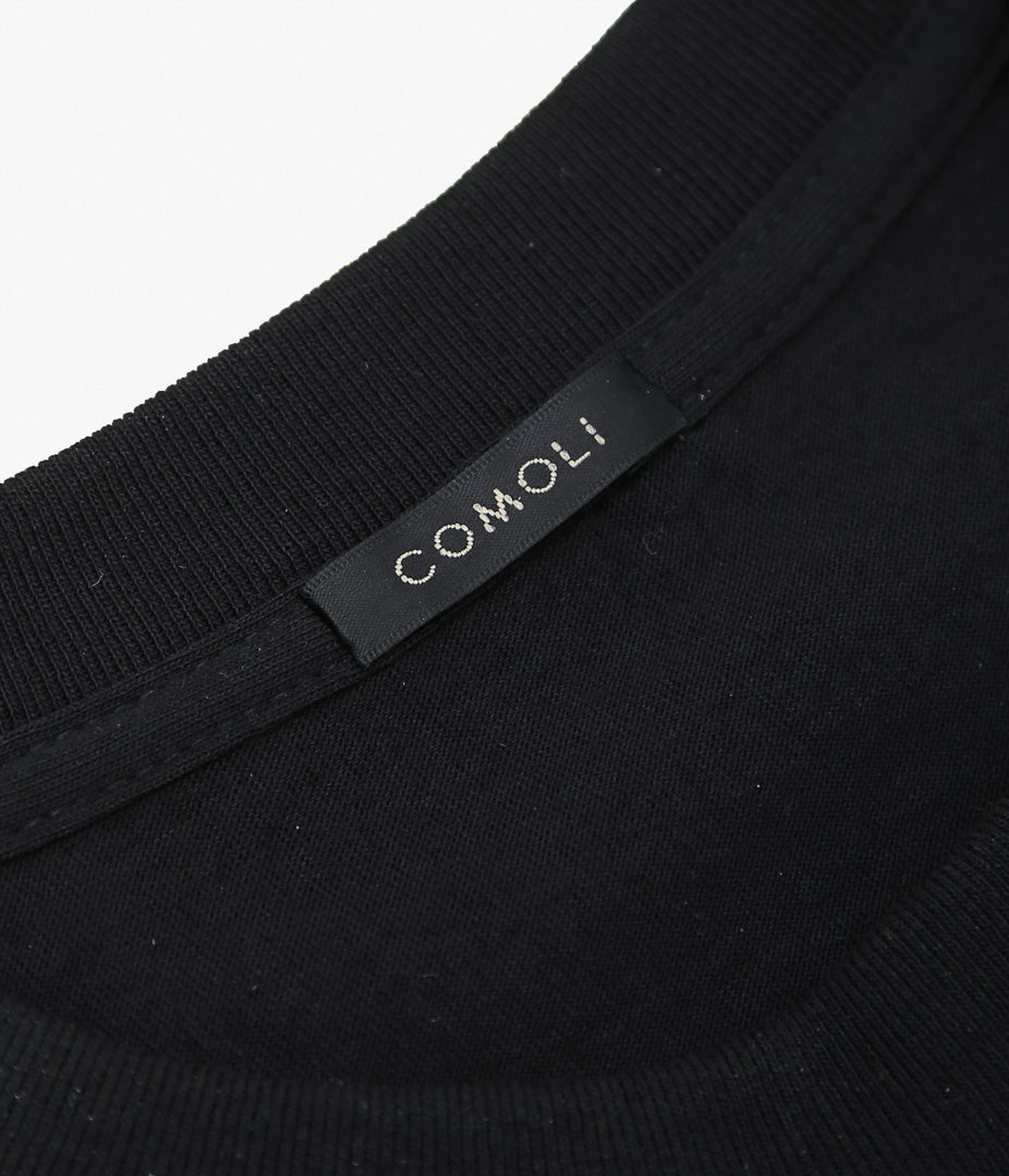 COMOLI ''Cotton jersey long sleeve T-shirt'' (BLACK)