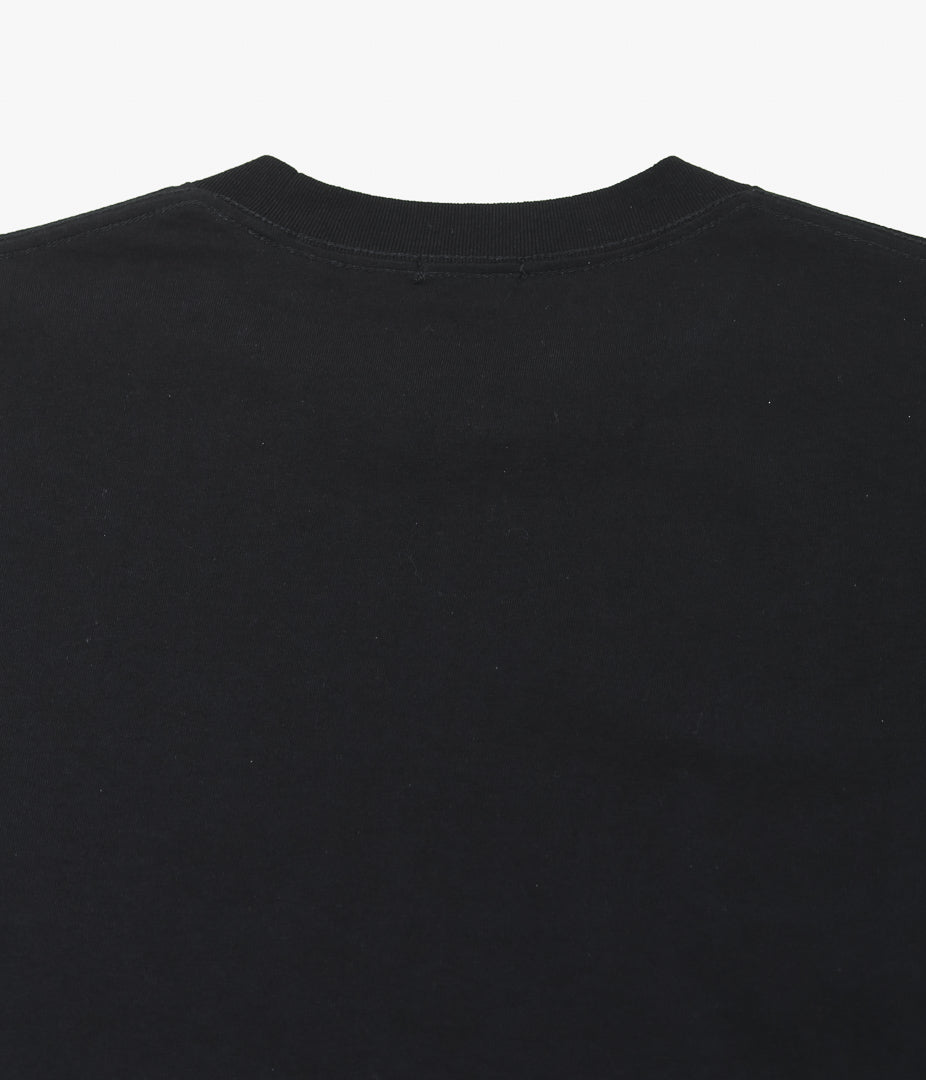 COMOLI ''Cotton jersey long sleeve T-shirt'' (BLACK)