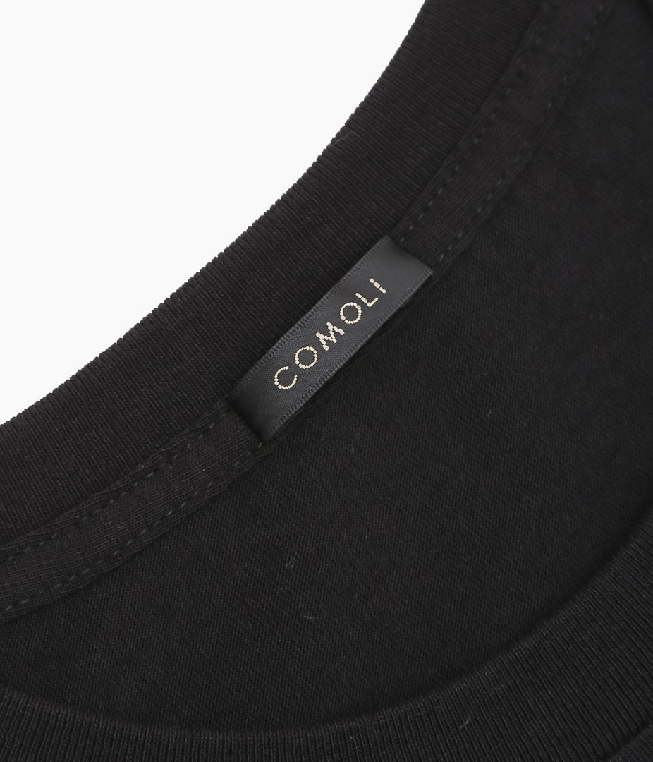 COMOLI ''코튼 저지 민소매 ''(BLACK)