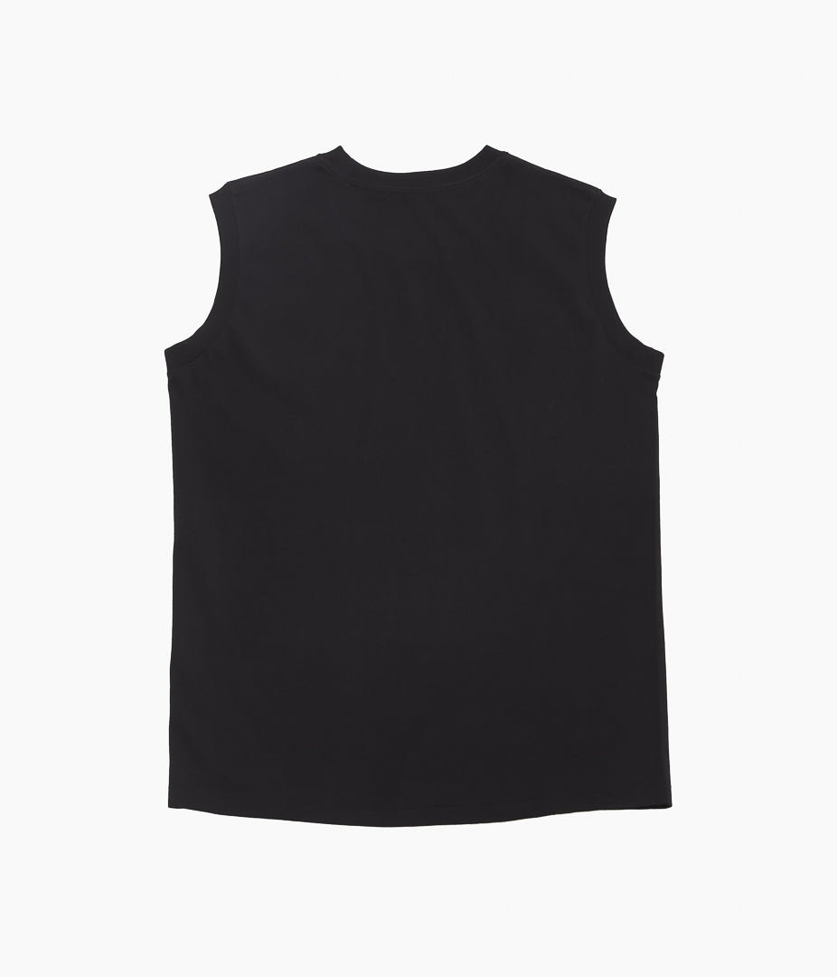 COMOLI ''코튼 저지 민소매 ''(BLACK)