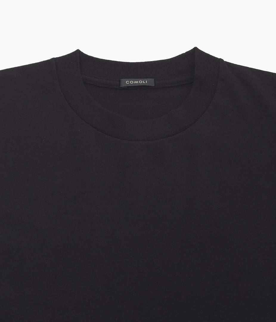 COMOLI ''코튼 저지 반팔 티셔츠 ''(BLACK)
