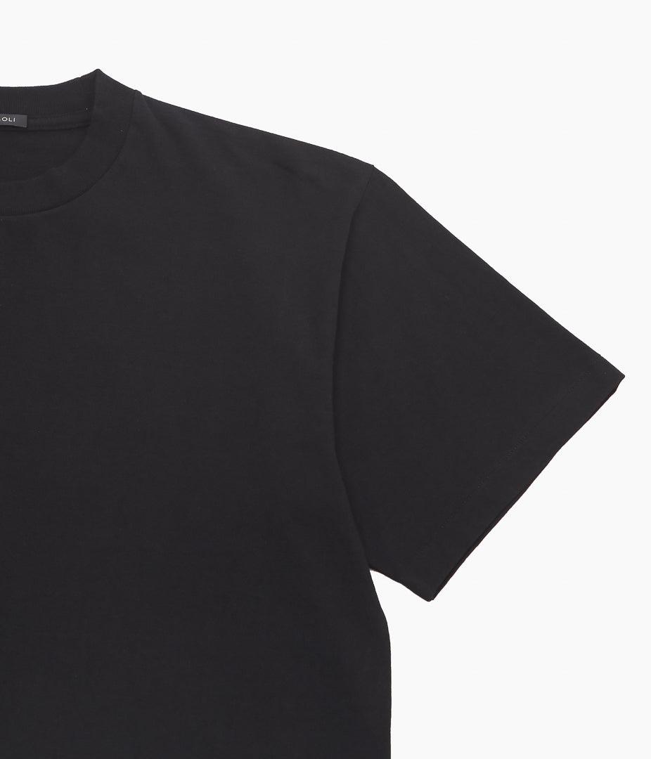 COMOLI ''코튼 저지 반팔 티셔츠 ''(BLACK)