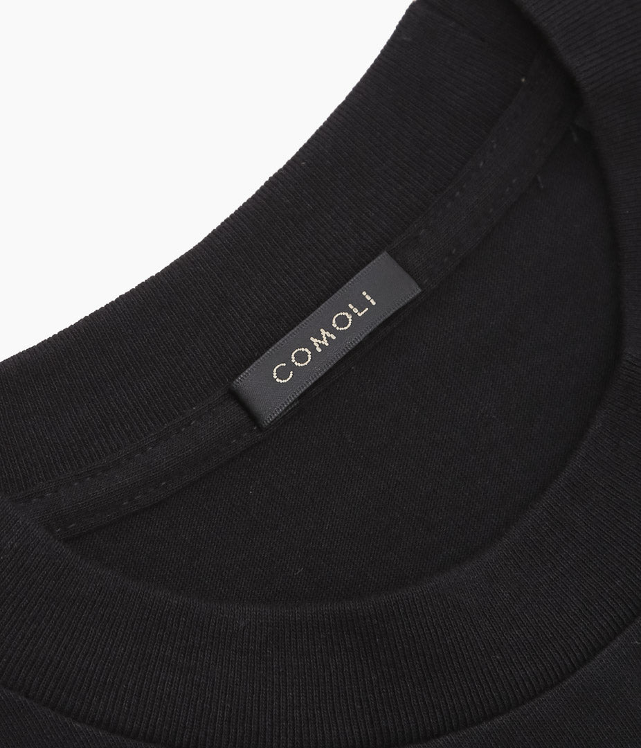 COMOLI ''코튼 저지 반팔 티셔츠 ''(BLACK)