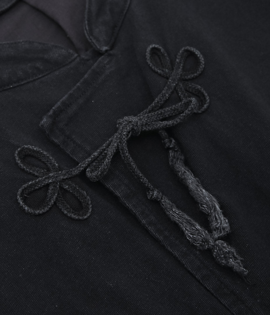 COMOLI ''코튼 저지 스탠드 컬러 재킷 ''(BLACK)