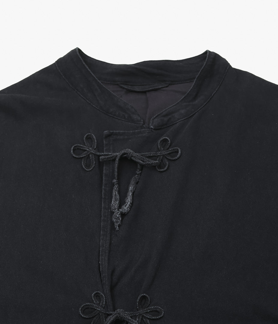 COMOLI ''코튼 저지 스탠드 컬러 재킷 ''(BLACK)