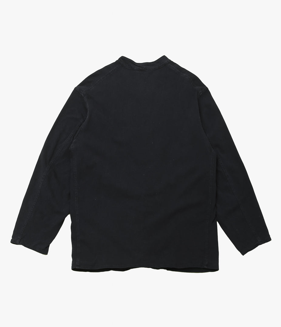 COMOLI ''코튼 저지 스탠드 컬러 재킷 ''(BLACK)