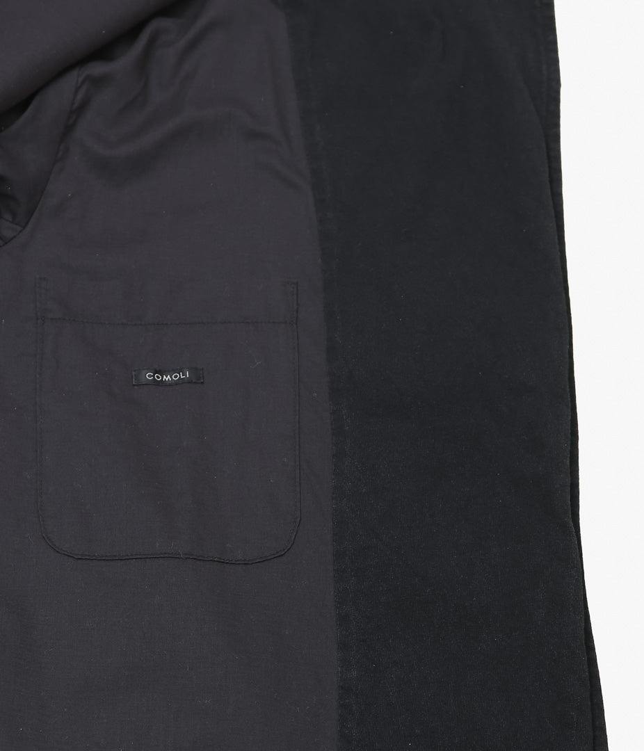 COMOLI ''코튼 저지 스탠드 컬러 재킷 ''(BLACK)