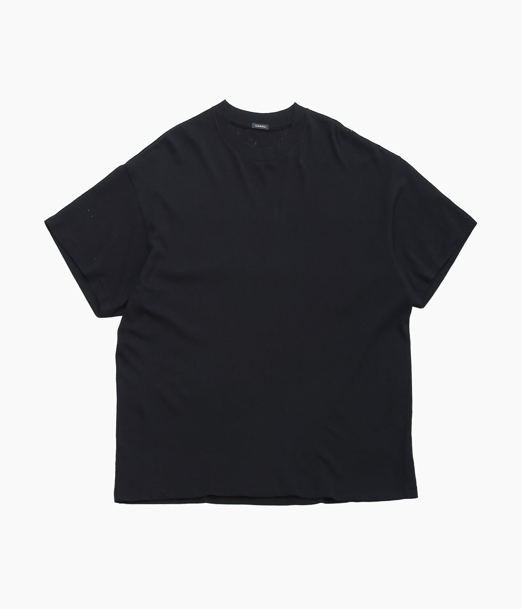 COMOLI ブラック 半袖シャツ COMOLI