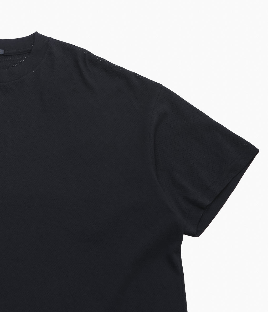 COMOLI ''コットンメッシュ 半袖Tシャツ'' (BLACK)