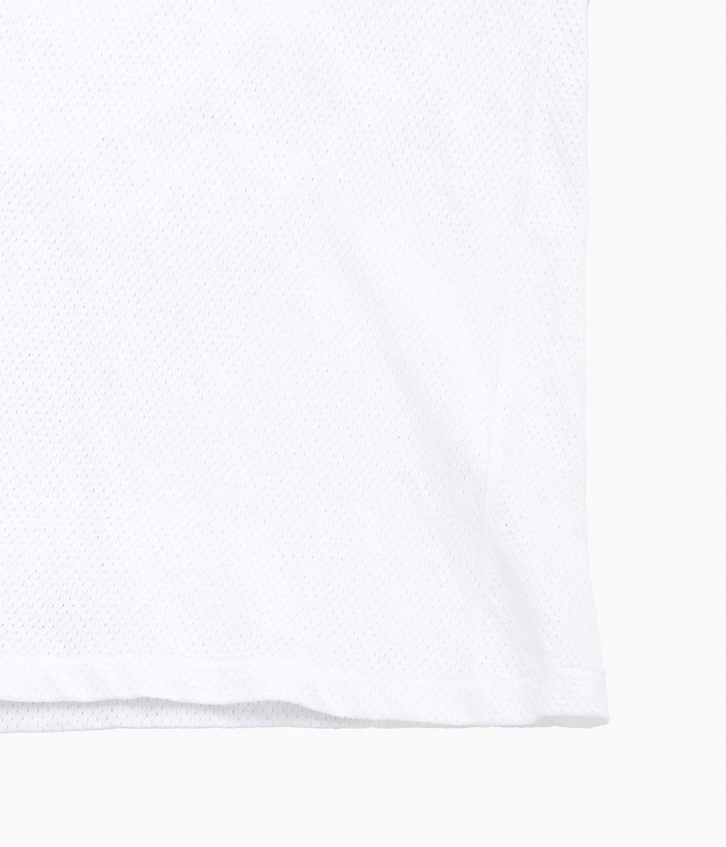 COMOLI ''코튼 메쉬 반팔 티셔츠 ''(WHITE)