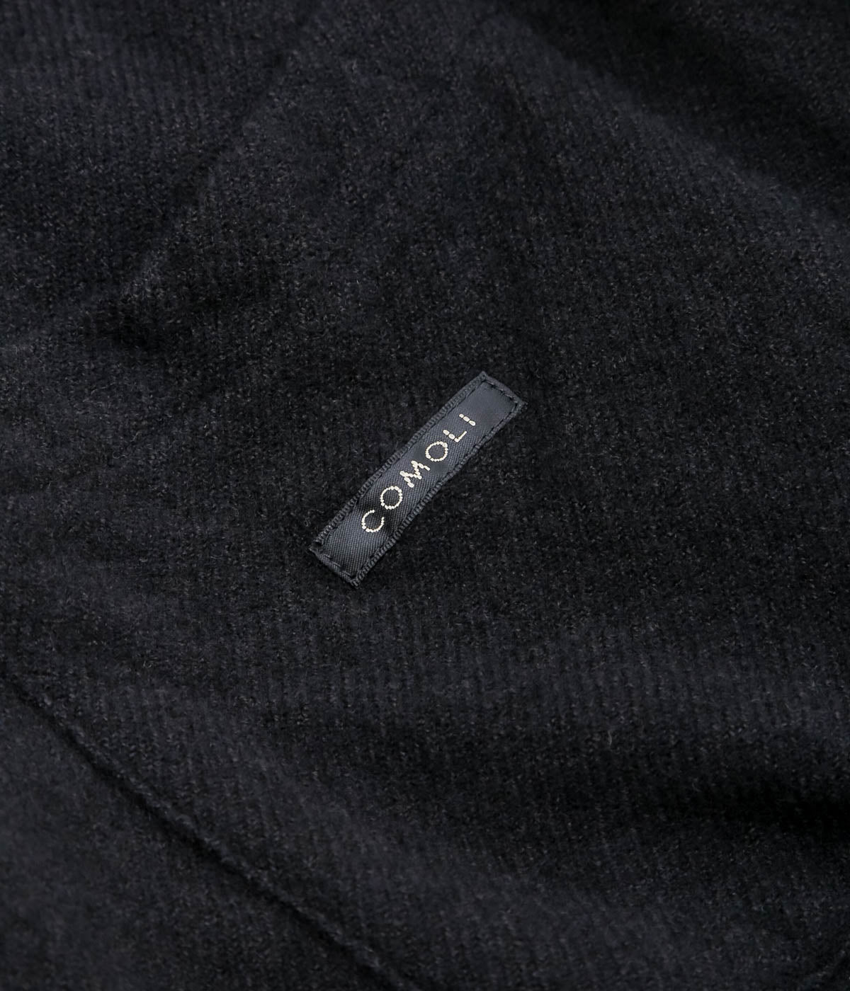 COMOLI "Cotton Nylon Military Hooded Coat" (Black)