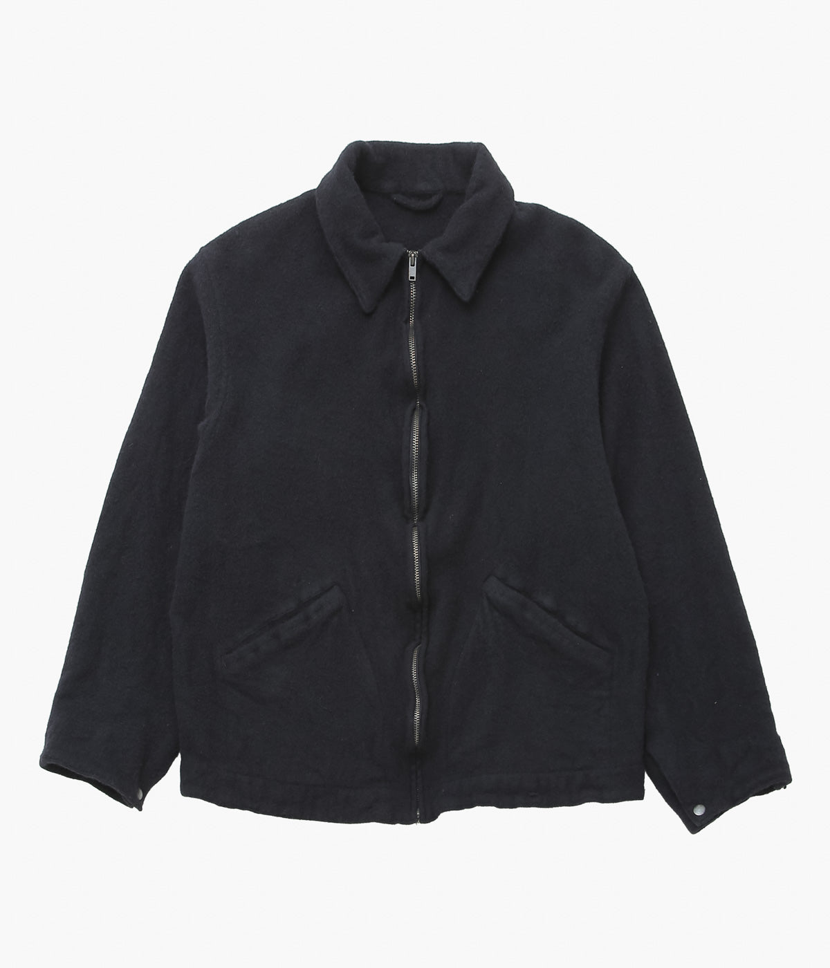 COMOLI ''縮絨ウール ジップショートジャケット'' (BLACK) – THE STORE