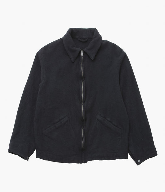 COMOLI ''縮絨ウール ジップショートジャケット'' (BLACK)