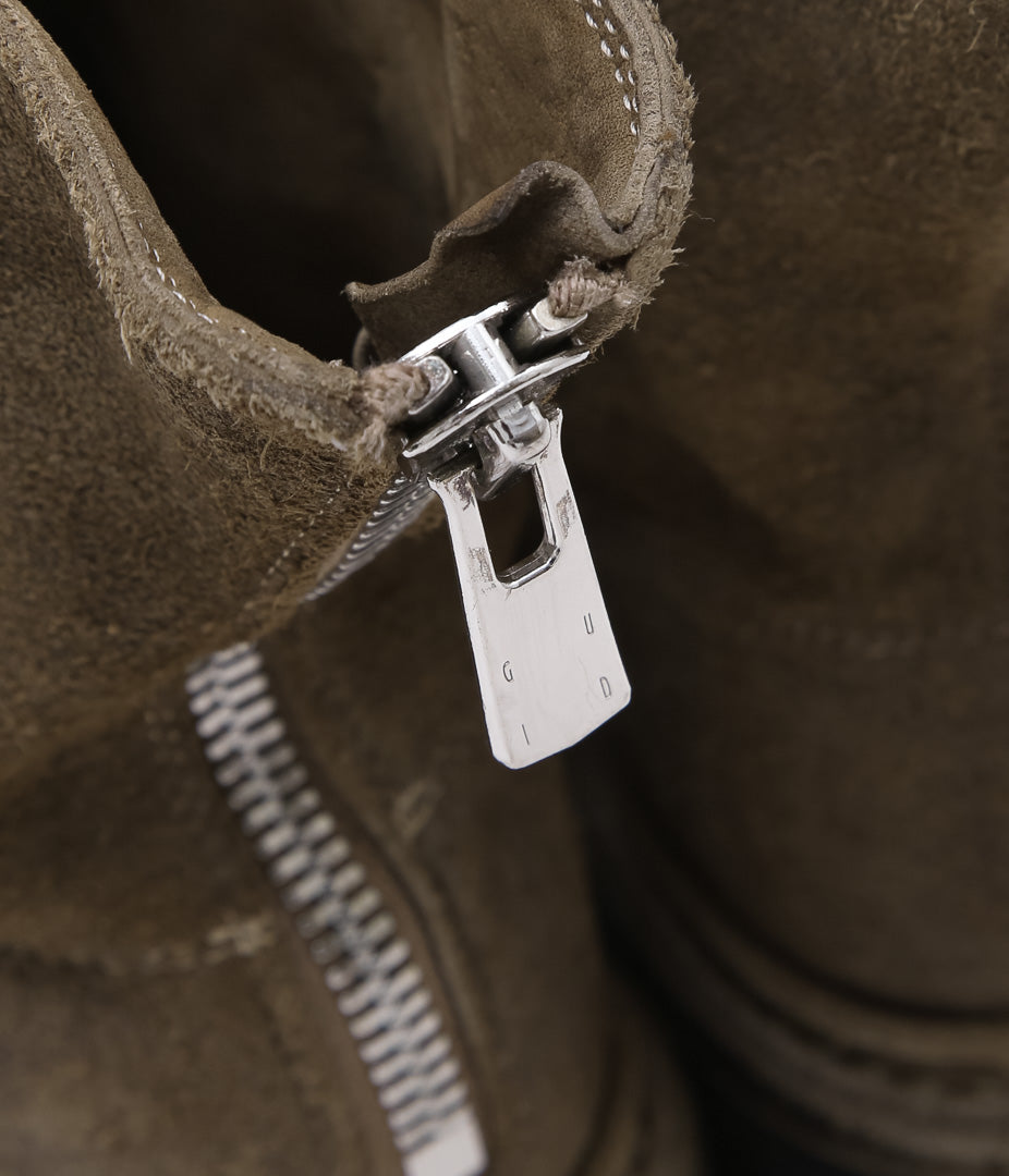 COMOLI "GUIDI Back Zip Boots COMOLI Special Color" (BEIGE)