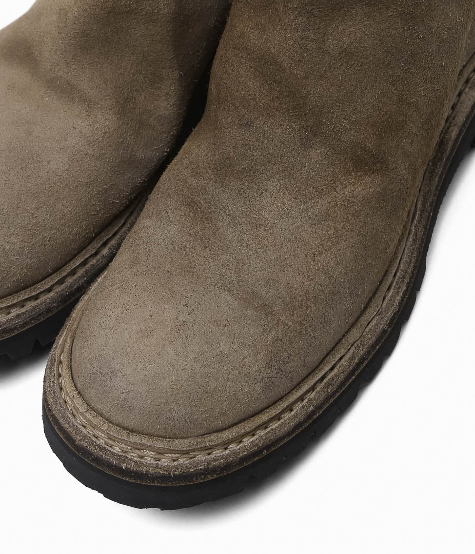 COMOLI "GUIDI Back Zip Boots COMOLI Special Color" (BEIGE)