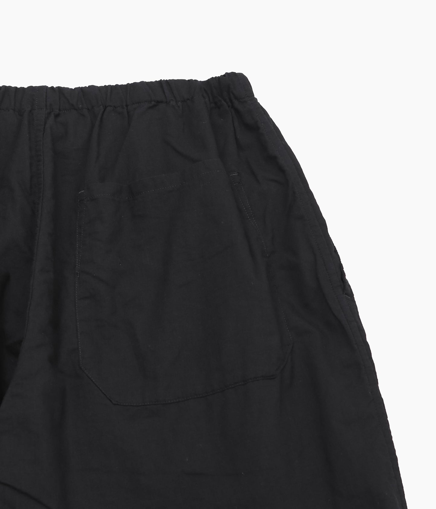 COMOLI ''KHADI COTTON DRAWSTRING PANTS'' (BLACK)