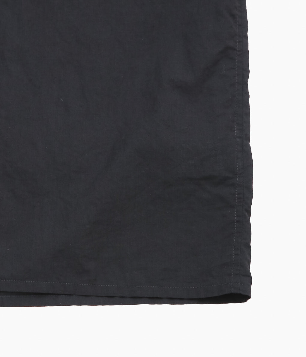 COMOLI ''KHADI 코튼 반팔 오픈 컬러 셔츠 ''(BLACK)