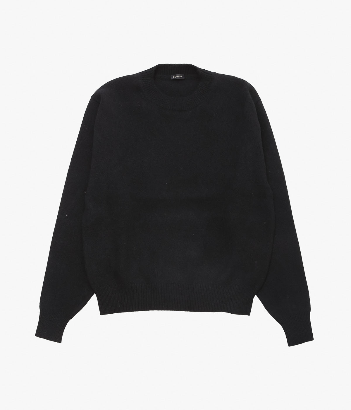 COMOLI ''ラムズウール クルーネックニット'' (BLACK) – THE STORE BY