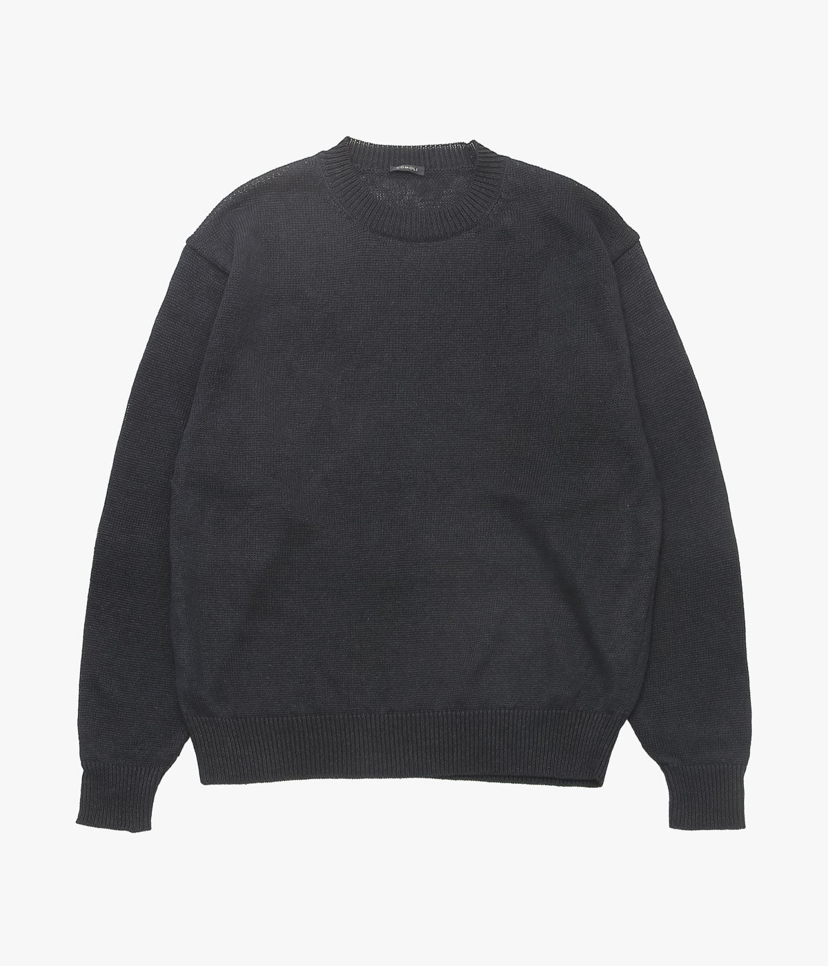 COMOLI ''リネン クルーネックニット'' (BLACK) – THE STORE BY MAIDENS