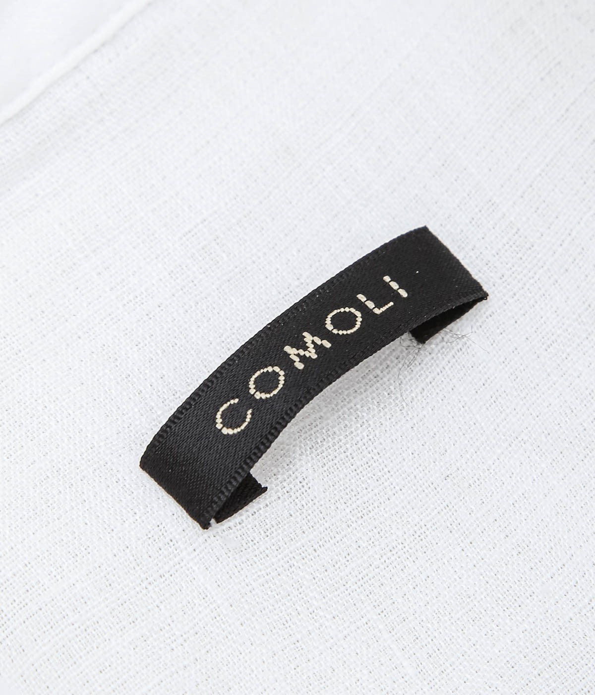 COMOLI ''Linen W Cross Pullover Shirt'' (WHITE)