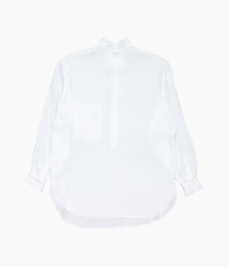 COMOLI ''리넨 W 크로스 풀오버 셔츠 ''(WHITE)