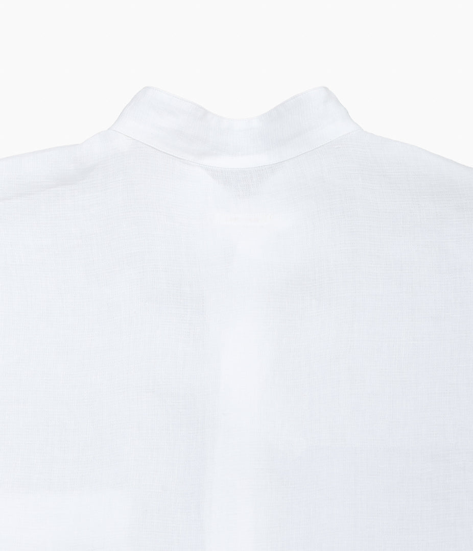 COMOLI ''리넨 W 크로스 풀오버 셔츠 ''(WHITE)