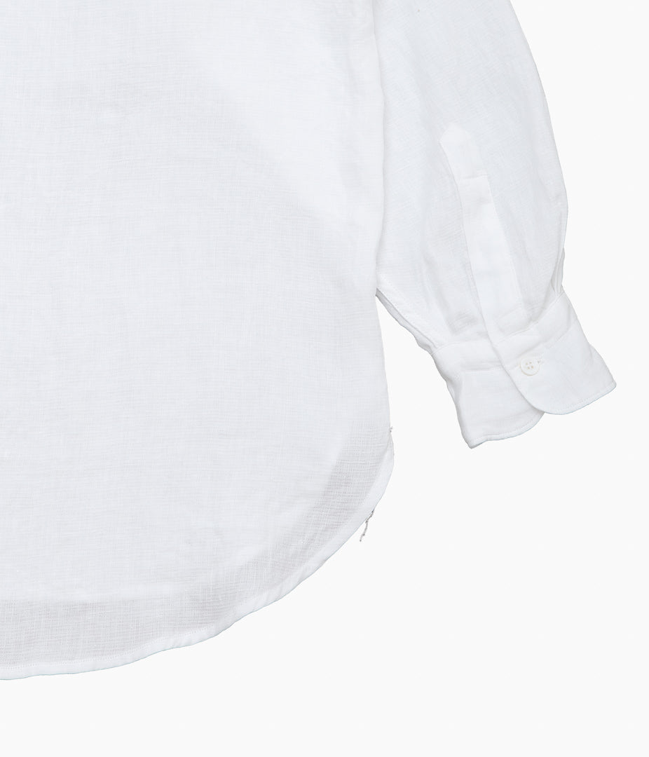 COMOLI ''리넨 W 크로스 풀오버 셔츠 ''(WHITE)