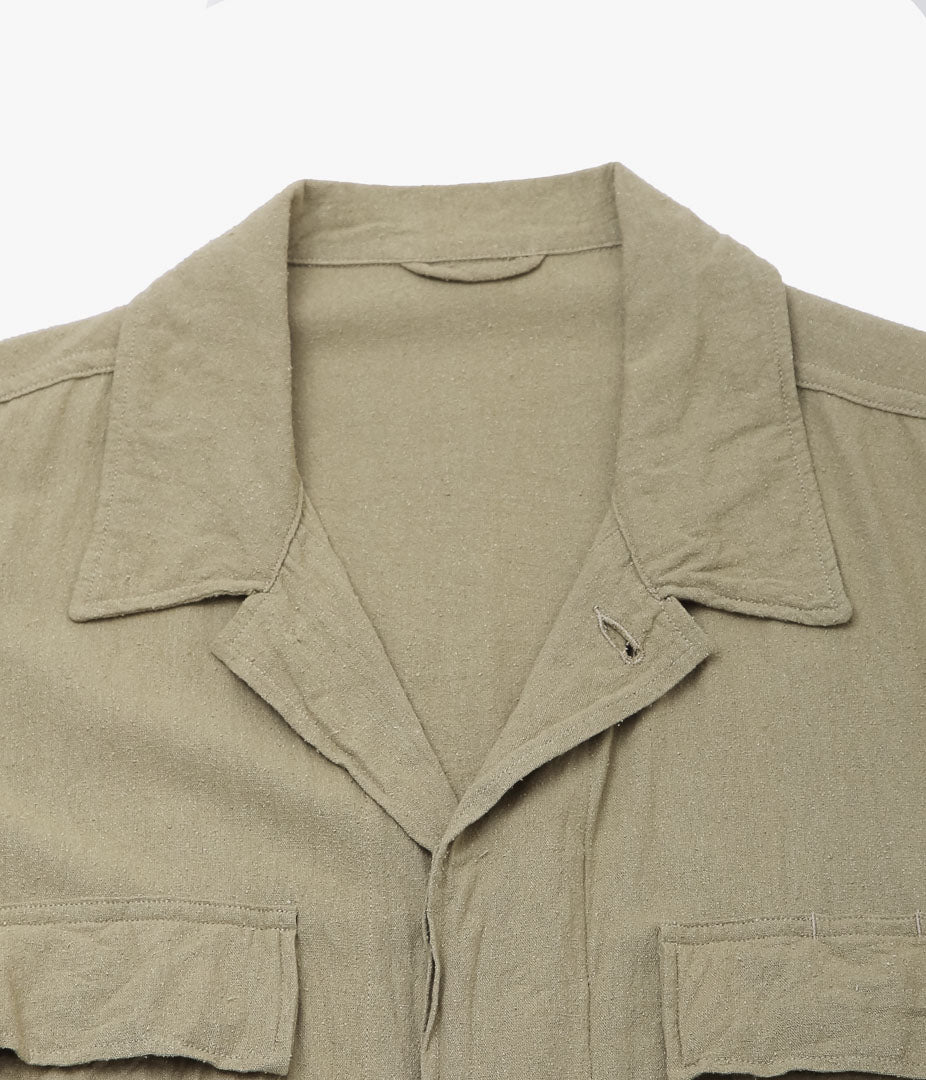 COMOLI ''Raw Silk BDU Jacket'' (KHAKI)