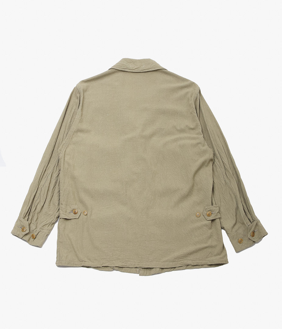 COMOLI ''Raw Silk BDU Jacket'' (KHAKI)