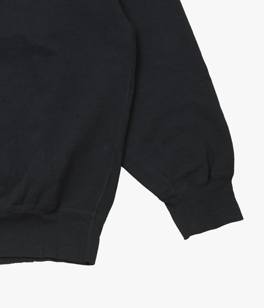 COMOLI ''LW Cotton Fleece Crew Neck'' (BLACK)