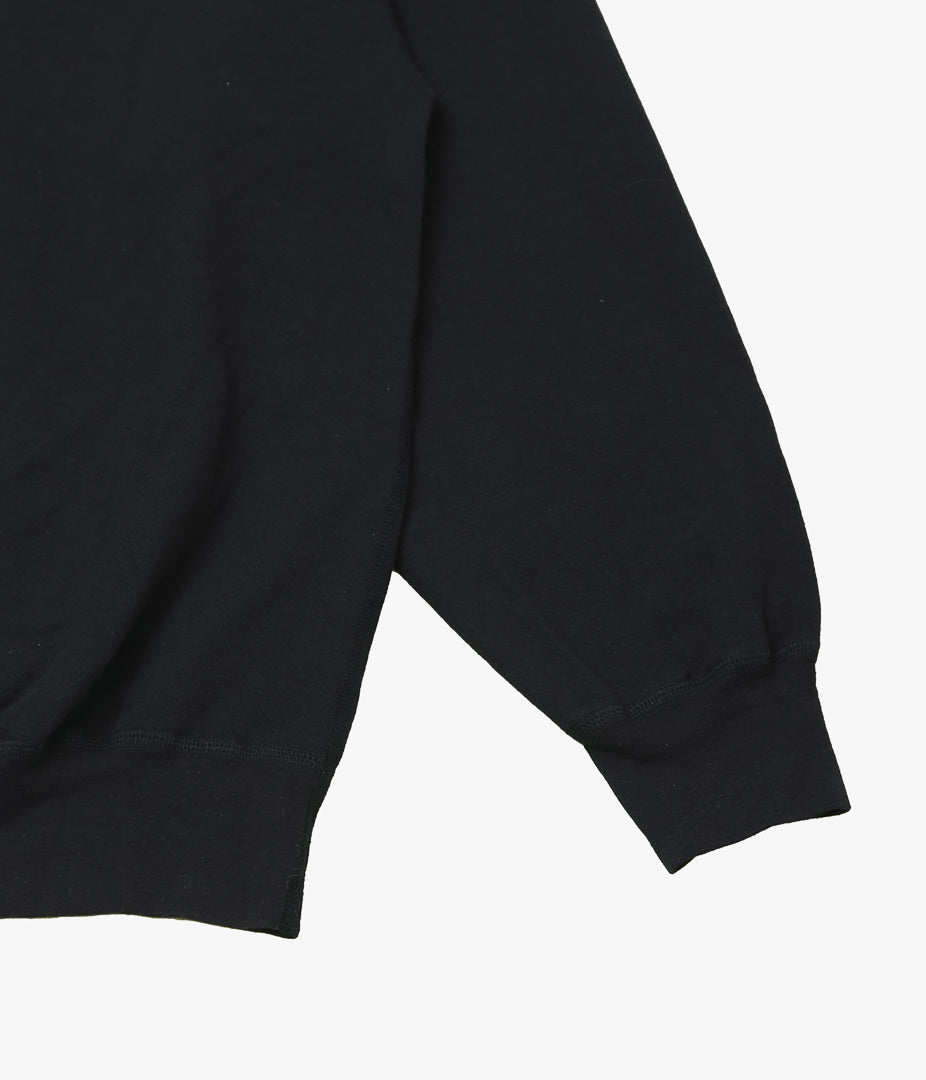 COMOLI ''LW Cotton Fleece Crew Neck'' (BLACK)