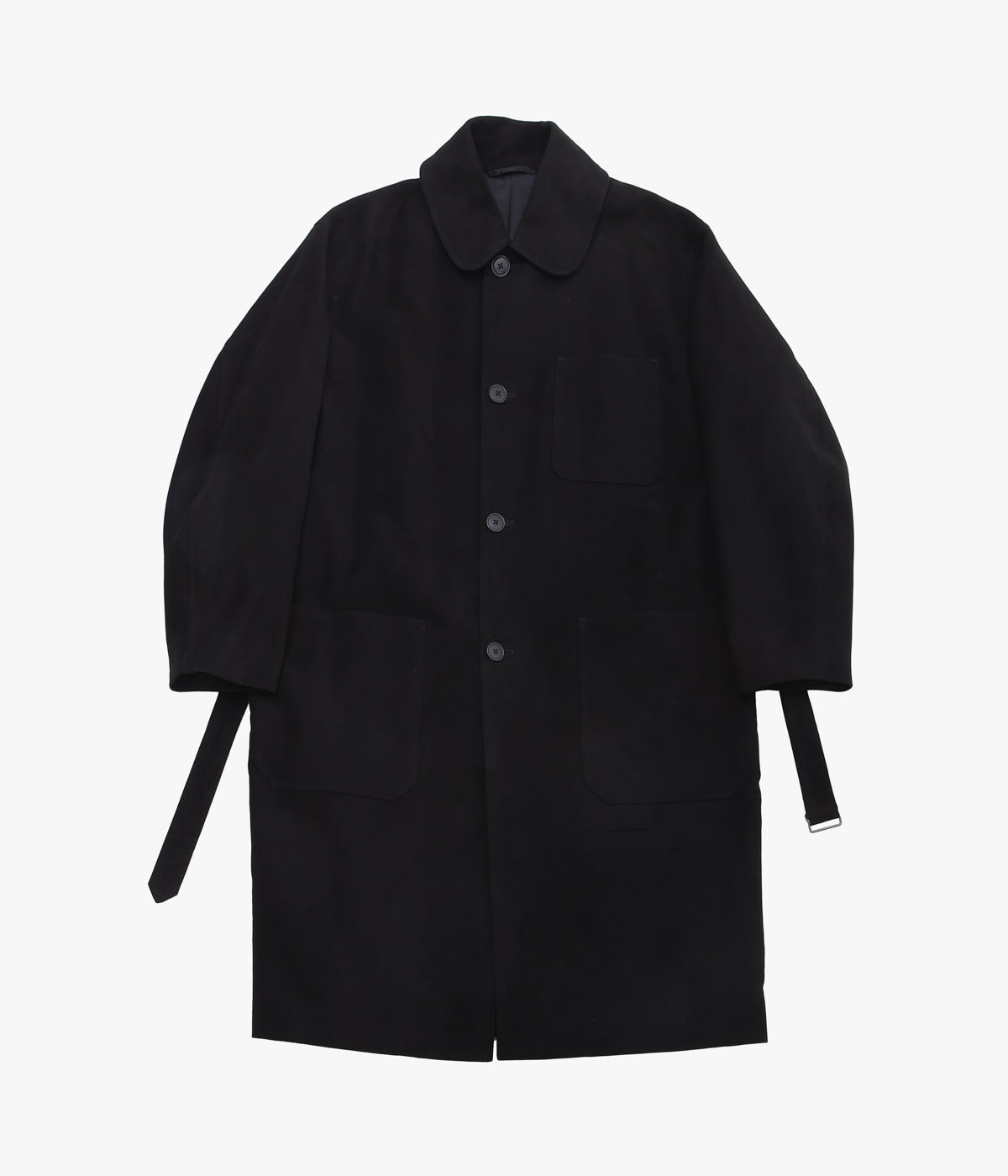COMOLI "Moleskin Military Coat" (Black)