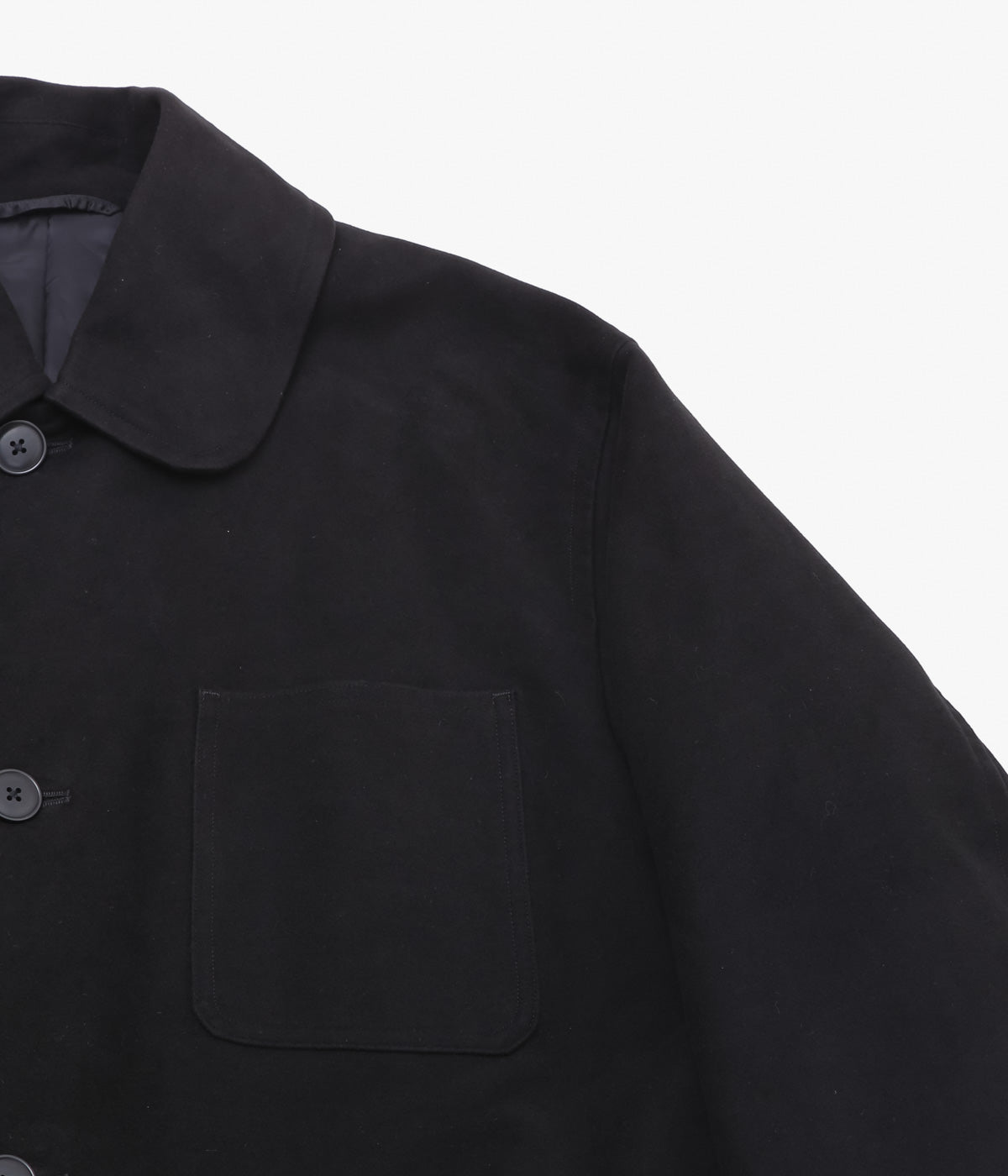 COMOLI "Moleskin Military Coat" (Black)