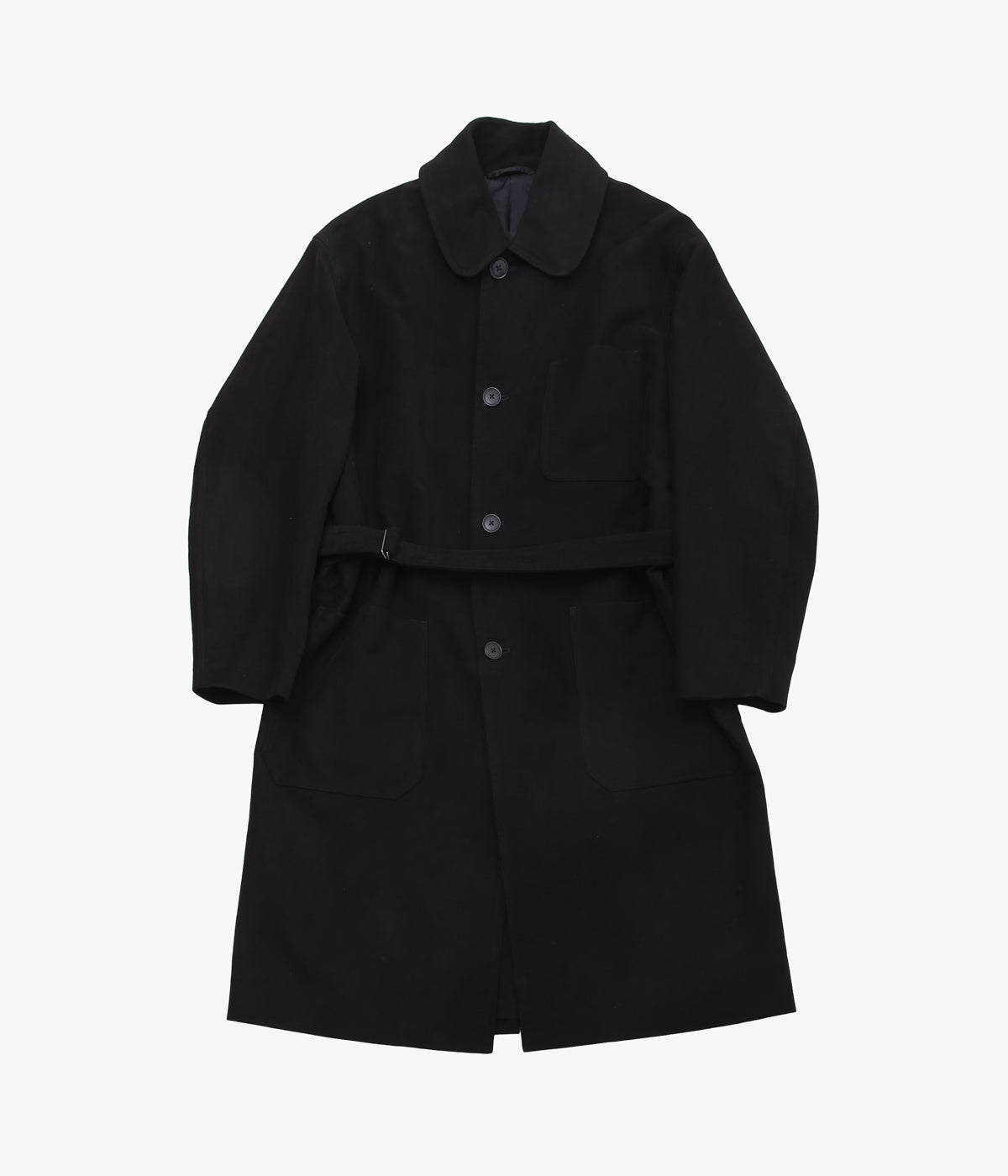 COMOLI "Moleskin Military Coat" (Black)