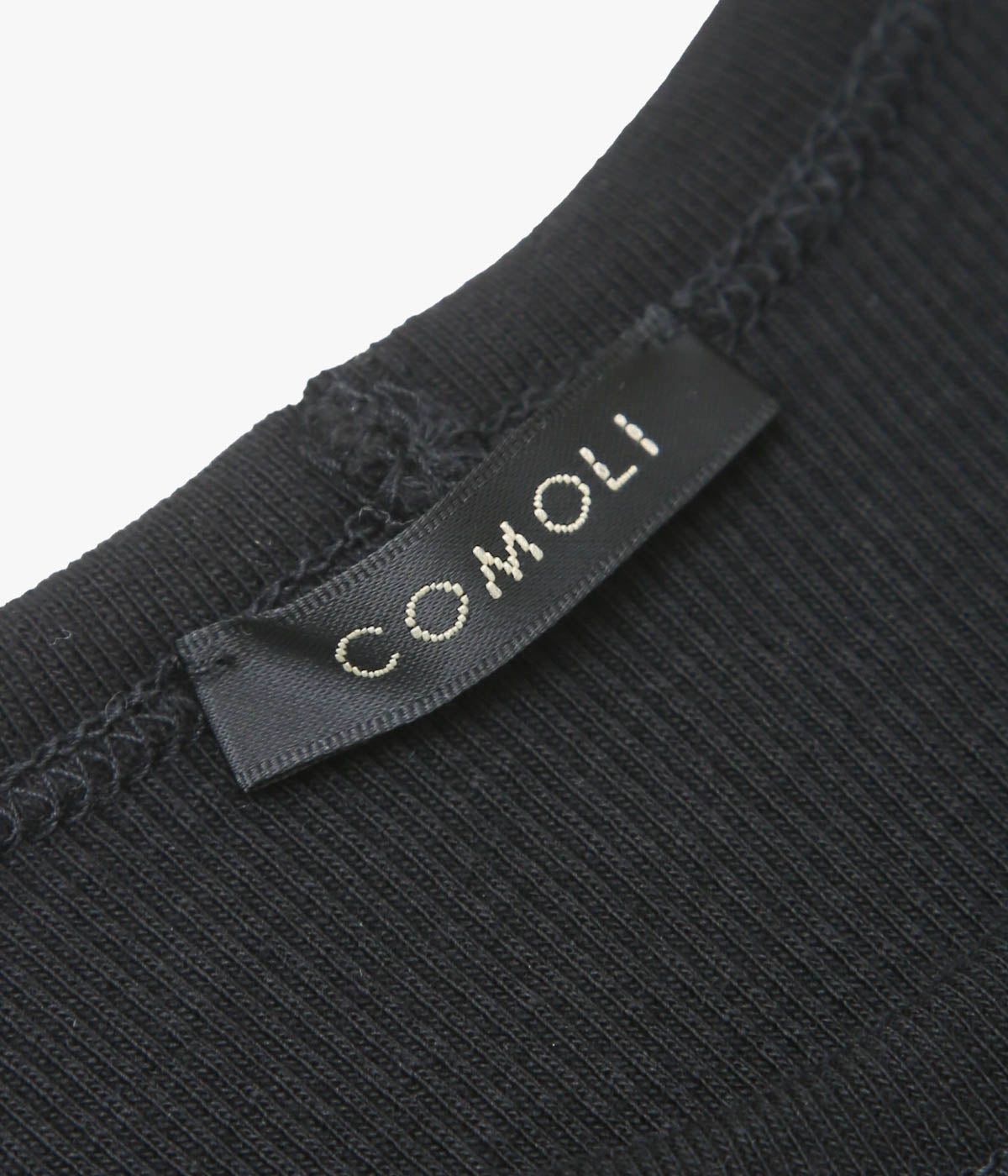 COMOLI "골지 탱크톱" (BLACK)