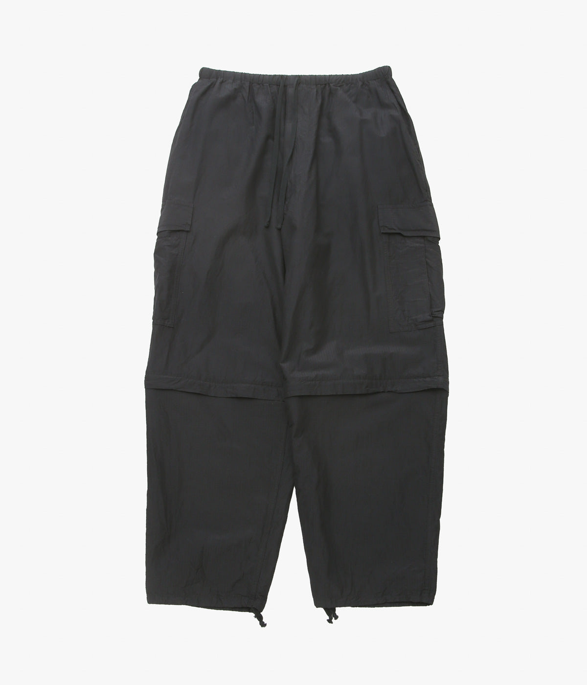 COMOLI ''リップストップ コンバーティブル6Pパンツ'' (BLACK) – THE