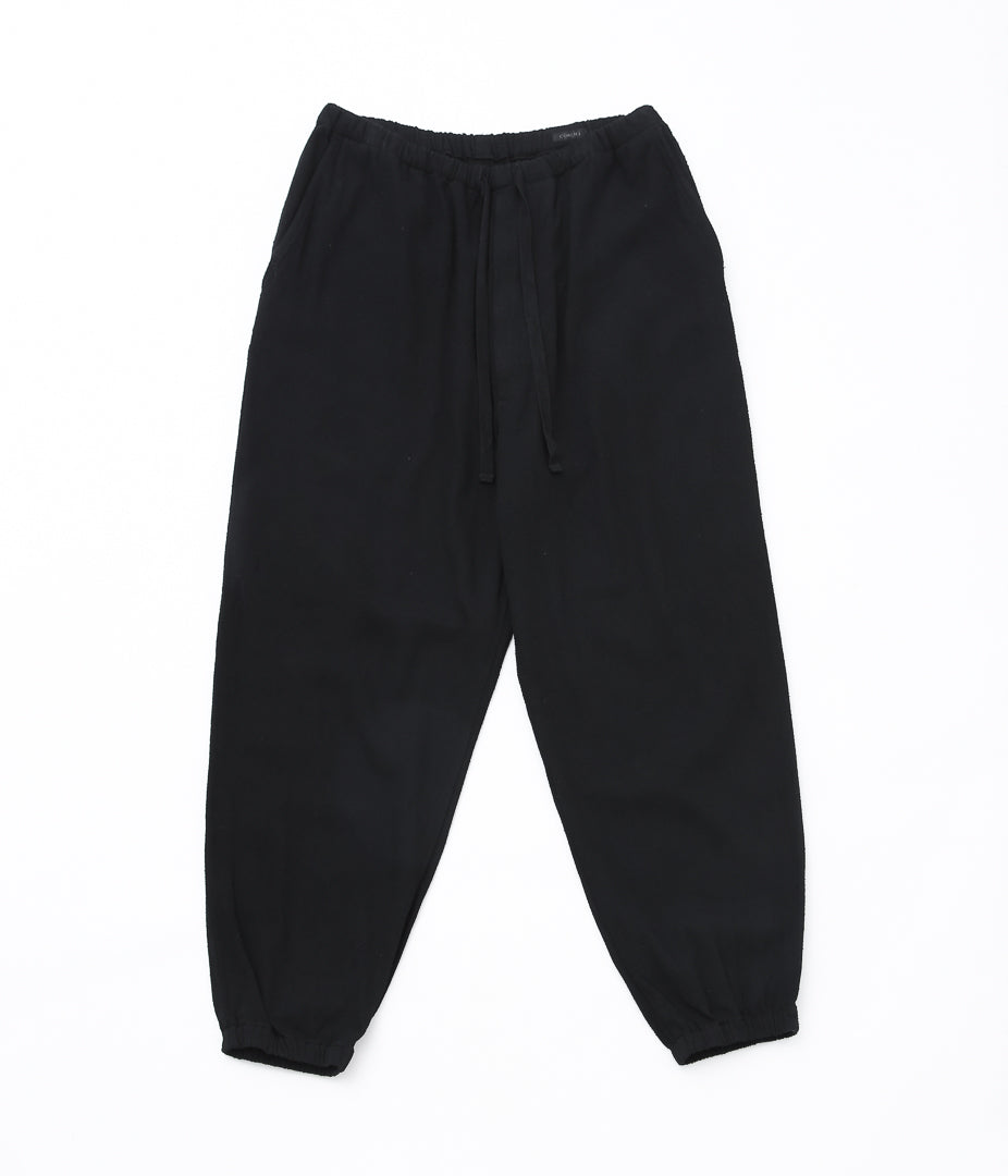 COMOLI ''Silk Nep Drawstring Pants'' (BLACK)