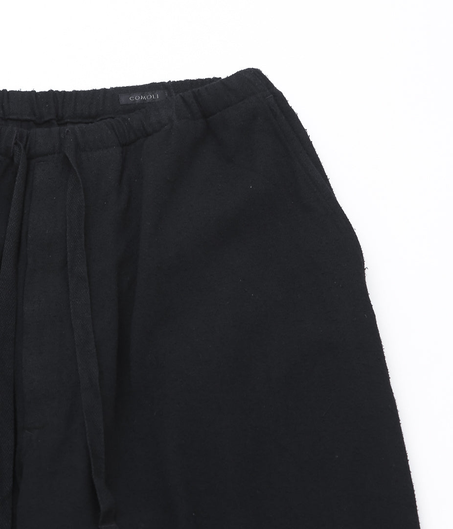 COMOLI ''Silk Nep Drawstring Pants'' (BLACK)