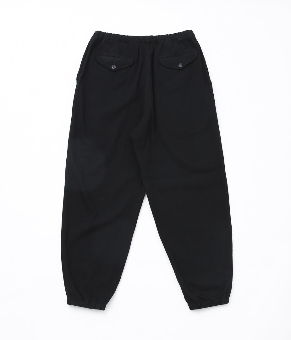 COMOLI ''Silk Nep Drawstring Pants'' (BLACK)