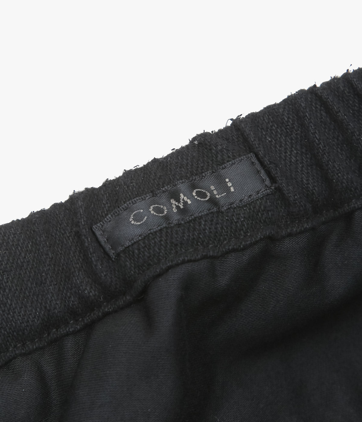 COMOLI ''실크 넥 드로우 스트링 팬츠 ''(BLACK)