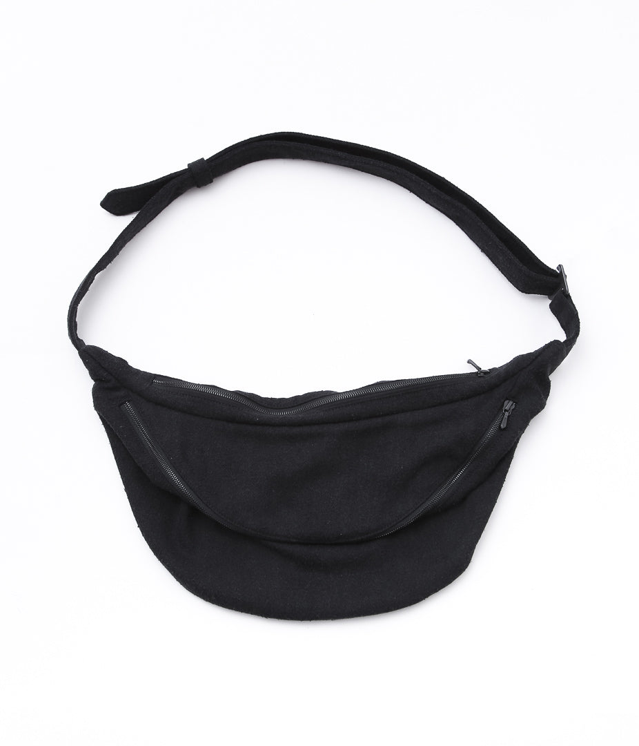 COMOLI ''Silk Nep Waist Bag'' (BLACK)