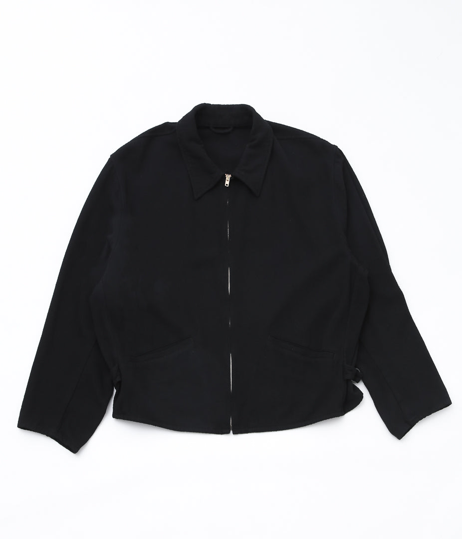 COMOLI ''Silk Nep Zip Short Jacket'' (BLACK)
