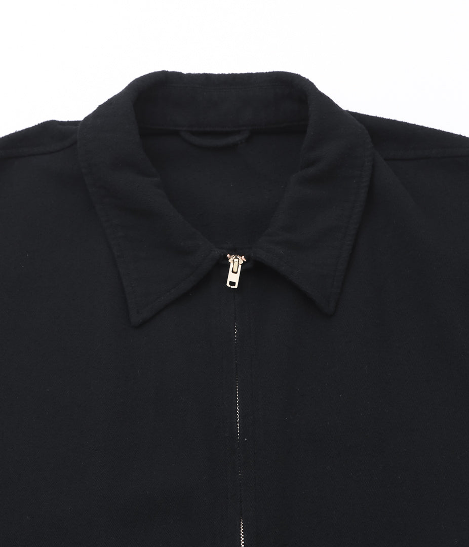 COMOLI ''Silk Nep Zip Short Jacket'' (BLACK)