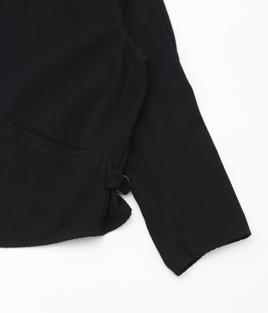 COMOLI ''Silk Nep Zip Short Jacket'' (BLACK)