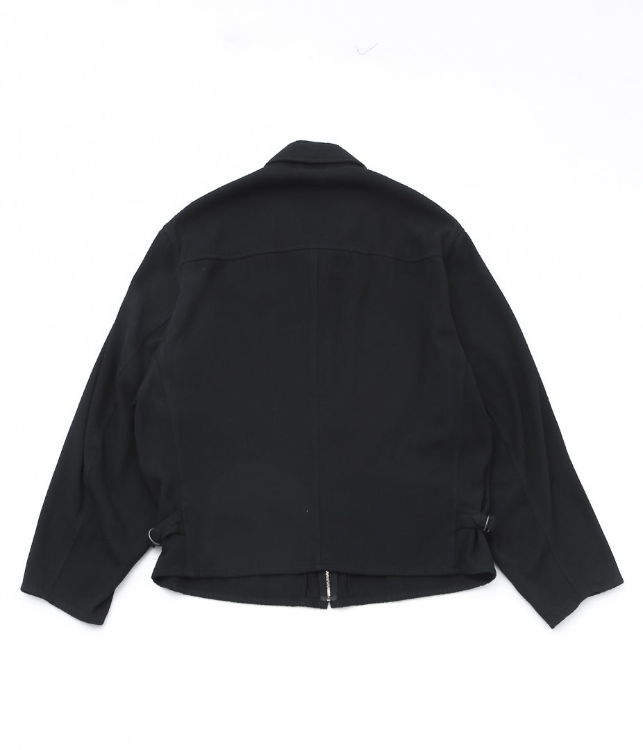 COMOLI ''Silk Nep Zip Short Jacket'' (BLACK)