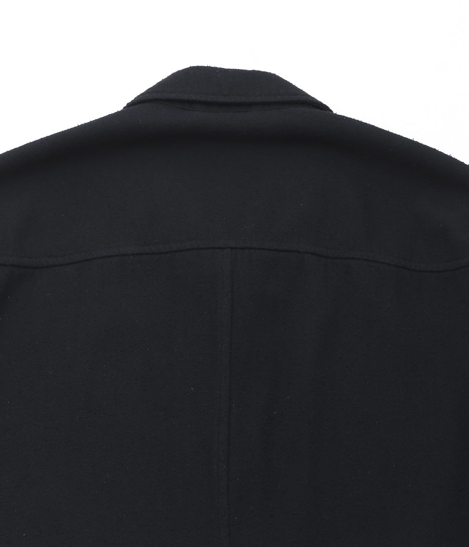 COMOLI ''Silk Nep Zip Short Jacket'' (BLACK)